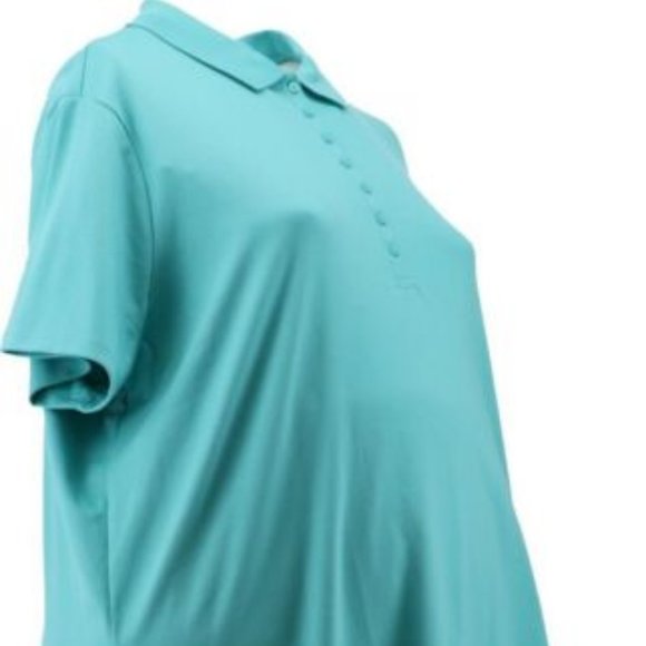 NWT LANDS' END WOMEN'S SHORT SLEEVE SUPIMA COTTON POLO SHIRT AQUA SHELL XSP - Picture 5 of 9